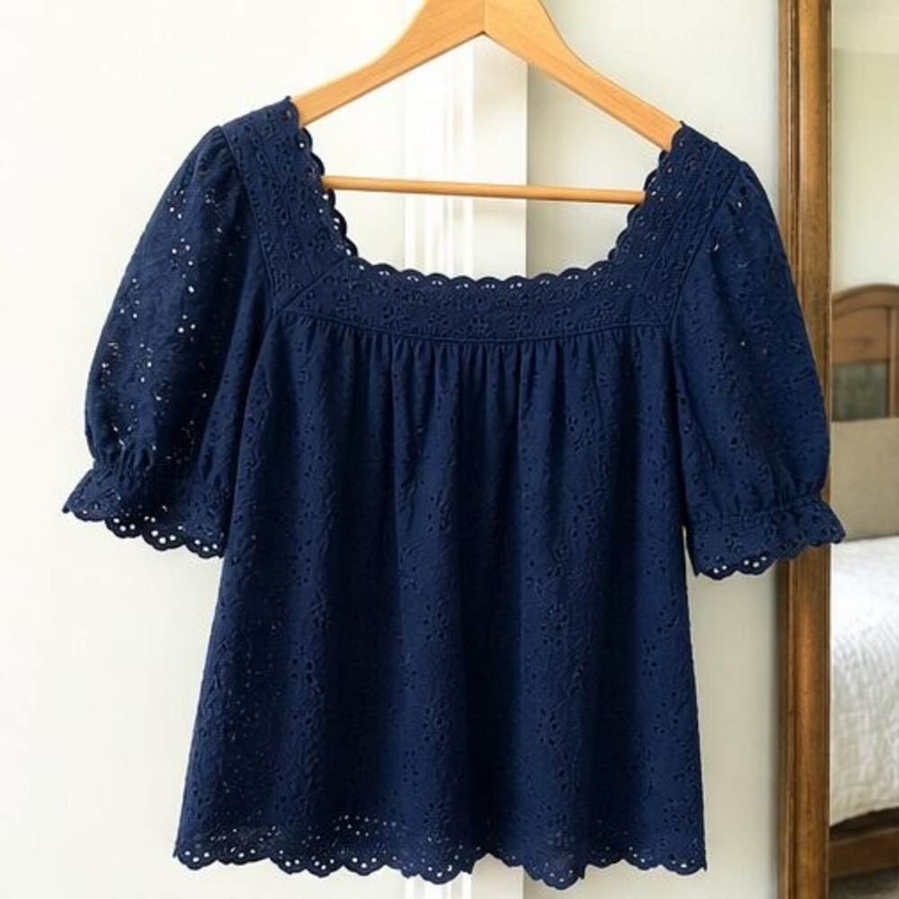 Charcoal Lace Trim Top